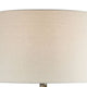 Alin 29 Inch Hydrocal Table Lamp Drum Shade Urn Shaped Base Misty Sky By Casagear Home BM305602