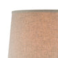 28 Inch Hydrocal Table Lamp Drum Shade Round Geometric Base Brown Cream By Casagear Home BM305621