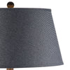 Buen 28 Inch Hydrocal Table Lamp Black Drum Shade Urn Base Gray Rust By Casagear Home BM305639
