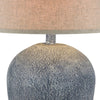 Linn 28 Inch Hydrocal Table Lamp Drum Shade Urn Base Slate Blue Gray By Casagear Home BM305641