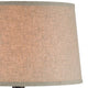 Livi 30 Inch Hydrocal Table Lamp Geometric Urn Base Dark Earthen Brown By Casagear Home BM305653