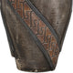 Livi 30 Inch Hydrocal Table Lamp Geometric Urn Base Dark Earthen Brown By Casagear Home BM305653