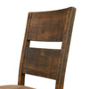 Ross 22 Inch Dining Chair with Faux Leather Seat Mango Wood Dark Brown By Casagear Home BM306140