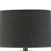 Riza 30 Inch Table Lamp Curved Vase Shape Dual Tone Gray Drum Shade By Casagear Home BM306579