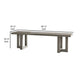 Gif 64 Inch Dining Bench Geometric Pedestal Legs Weathered Gray Finish By Casagear Home BM306616
