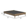 Ako Queen Size Platform Bed Low Profile Footboard Honey Brown Finish By Casagear Home BM306636