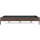 Sof Queen Size Platform Bed Low Profile Footboard Dark Brown Finish By Casagear Home BM306640