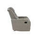 Luxe 39 Inch Manual Recliner Genuine Leather Smooth Gray Upholstery By Casagear Home BM306699