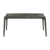 Kalie 63 Inch Dining Table Tapered Legs Wood Grain Finish Charcoal Gray By Casagear Home BM308850