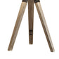 27 Inch Table Lamp, Tripod Legs Base, Empire Shade, Natural Wood, Gray By Casagear Home