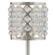 Dany 24 Inch Table Lamp with Crystal Drum Shade Metal Brushed Nickel By Casagear Home BM308917
