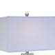 28 Inch Table Lamp Crystal Stand White Rectangular Shade Metal Clear By Casagear Home BM308923