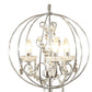 Shine 61 Inch Floor Lamp, Chandelier Style, Crystal and Metal, Chrome By Casagear Home