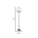 Shine 61 Inch Floor Lamp Chandelier Style Crystal and Metal Chrome By Casagear Home BM308929