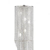 Mindy 62 Inch Floor Lamp, Crystal Raindrops Design, Metal, Clear Finish By Casagear Home