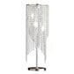 Mindy 30 Inch Table Lamp, Crystal Raindrops Design, Metal, Clear Finish By Casagear Home