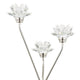 28 Inch Table Lamp 3 Crystal Flower Shade Stem Base Metal Nickel By Casagear Home BM308936