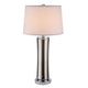 29 Inch Table Lamp Empire Shade Set of 2 Glass Clear Smoke Gray By Casagear Home BM308956