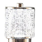 Siri 19 Inch Table Lamp with LED Glass Shade, Metal Base, Nickel Finish By Casagear Home