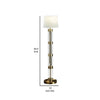 Kria 60 Inch Floor Lamp Clear Glass Stand Metal Bands Antique Brass By Casagear Home BM308961