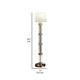 Kria 60 Inch Floor Lamp Clear Glass Stand Metal Bands Antique Brass By Casagear Home BM308961