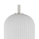 Aimy 27 Inch Table Lamp LED Glass Shade Metal Chrome and White Finish By Casagear Home BM308964