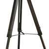 55 Inch Floor Lamp with Tripod Legs, Spotlight Design, Wood, Black Finish By Casagear Home