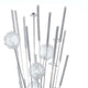 63 Inch Floor Lamp Flower Vase Design Wire Base Metal Chrome Finish By Casagear Home BM308977