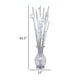 63 Inch Floor Lamp Flower Vase Design Wire Base Metal Chrome Finish By Casagear Home BM308977