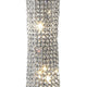 Wren 57 Inch Floor Lamp Crystal Base with Subtle Curve Metal Silver By Casagear Home BM308980