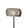 Hana 61 Inch Floor Lamp, Modern Crystal Glass Shade, Metal, Black Nickel By Casagear Home