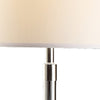 28 Inch Table Lamp Set of 2, Empire Fabric Shade, Modern Nickel Base By Casagear Home