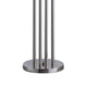 59 Inch Floor Lamp 4 LED Lights Metal Round Base Glossy Nickel Finish By Casagear Home BM309000