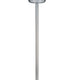 Zoom 66 Inch Floor Lamp Globe Glass Shade in a Bulb Design Silver By Casagear Home BM309003