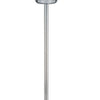 Zoom 66 Inch Floor Lamp, Globe Glass Shade in a Bulb Design, Silver By Casagear Home