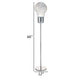 Zoom 66 Inch Floor Lamp Globe Glass Shade in a Bulb Design Silver By Casagear Home BM309003