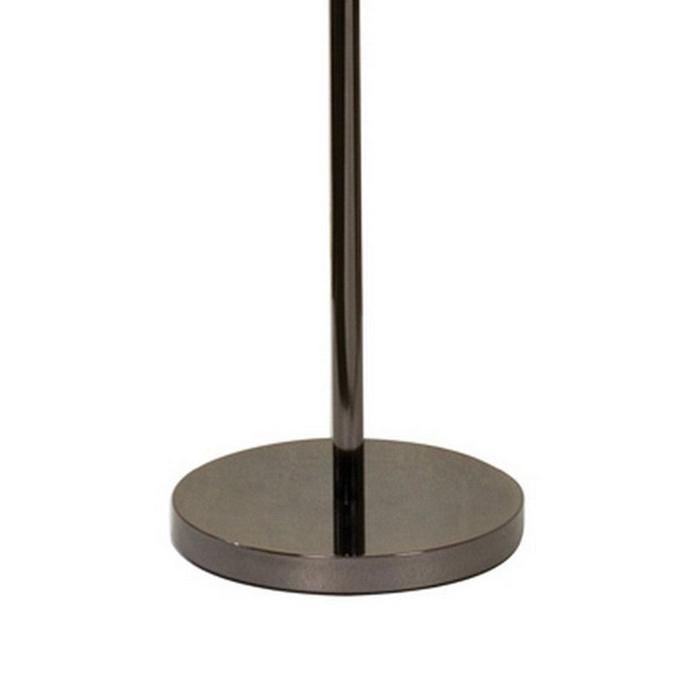 Zoom 66 Inch Floor Lamp, Globe Glass Shade in a Bulb Design, Dark Gray By Casagear Home