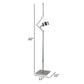60 Inch Floor Lamp, Metal Drum Shade, Modern Style, Square Base, Nickel By Casagear Home