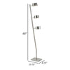 60 Inch Floor Lamp, 3 Drum Metal Shades, Modern Style, Silver Frame By Casagear Home
