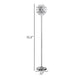 Cue 72 Inch Floor Lamp Globe Shade Nickel Metal Frame Round Base By Casagear Home BM309009