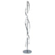 Jam 63 Inch Floor Lamp, LED, Metal Round Base, Accent Silver Metal Base By Casagear Home