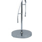 Jam 63 Inch Floor Lamp, LED, Metal Round Base, Accent Silver Metal Base By Casagear Home