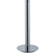 62 Inch Floor Lamp Modern Cylindrical Design Tall Round Chrome Base By Casagear Home BM309023