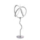 Salt 33 Inch Table Lamp, Accent Twisted Design, LED Light, Chrome Metal  By Casagear Home