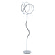 Salt 64 Inch Floor Lamp, Accent Twisted Design, LED Light, Chrome Metal By Casagear Home