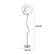 Salt 64 Inch Floor Lamp Accent Twisted Design LED Light Chrome Metal By Casagear Home BM309028