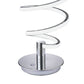 Sun 20 Inch Table Lamp, Accent Twisted Modern Design, LED Light Chrome Base By Casagear Home