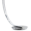 34 Inch Table Lamp, Modern Accent Swing Arm, LED Light, Round Chrome Base By Casagear Home