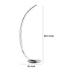 34 Inch Table Lamp, Modern Accent Swing Arm, LED Light, Round Chrome Base By Casagear Home
