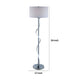 Jame 59 Inch Floor Lamp Drum Shade Accent Round Metal Base Chrome By Casagear Home BM309036